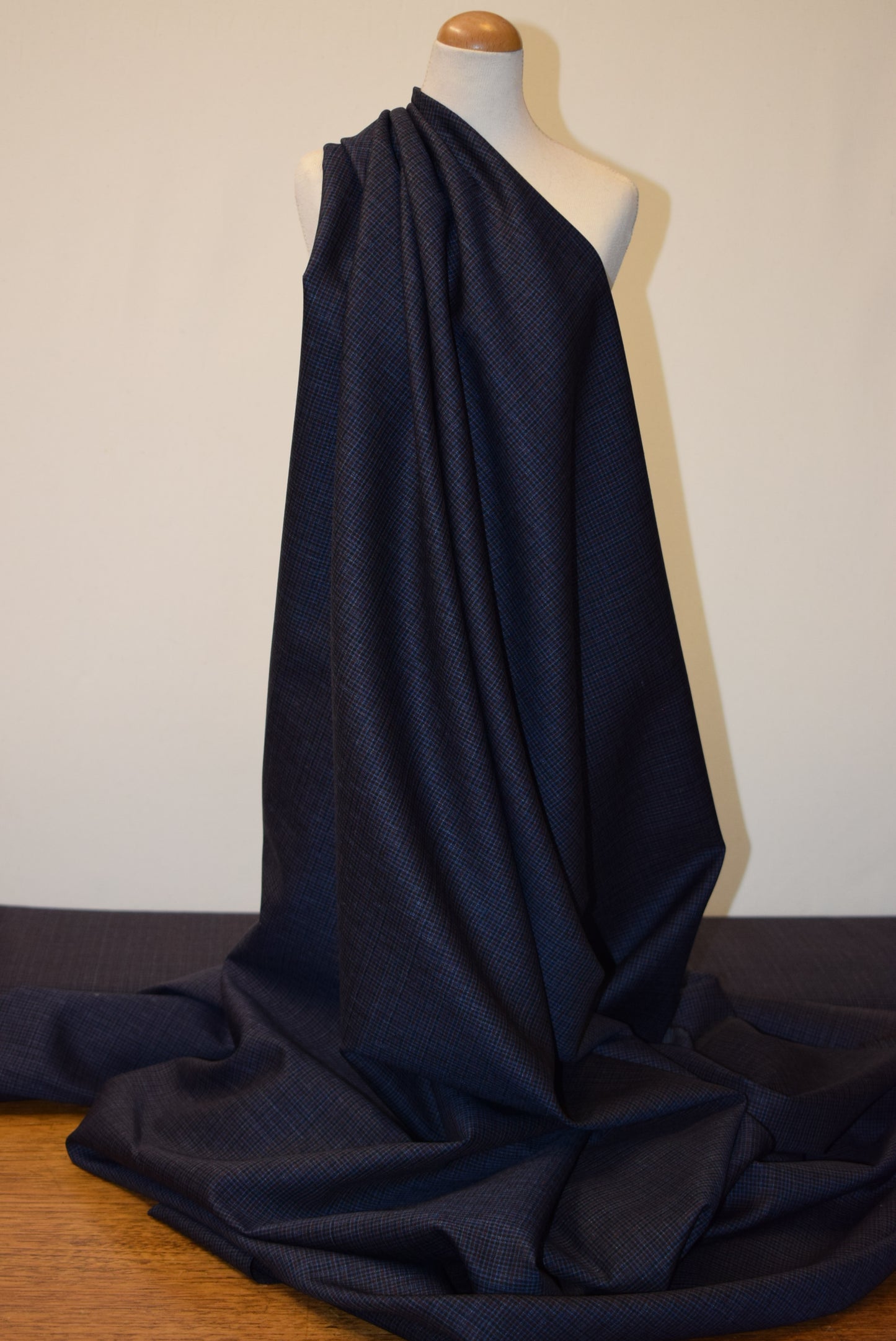 Burgundy & Navy Micro-Check Suiting