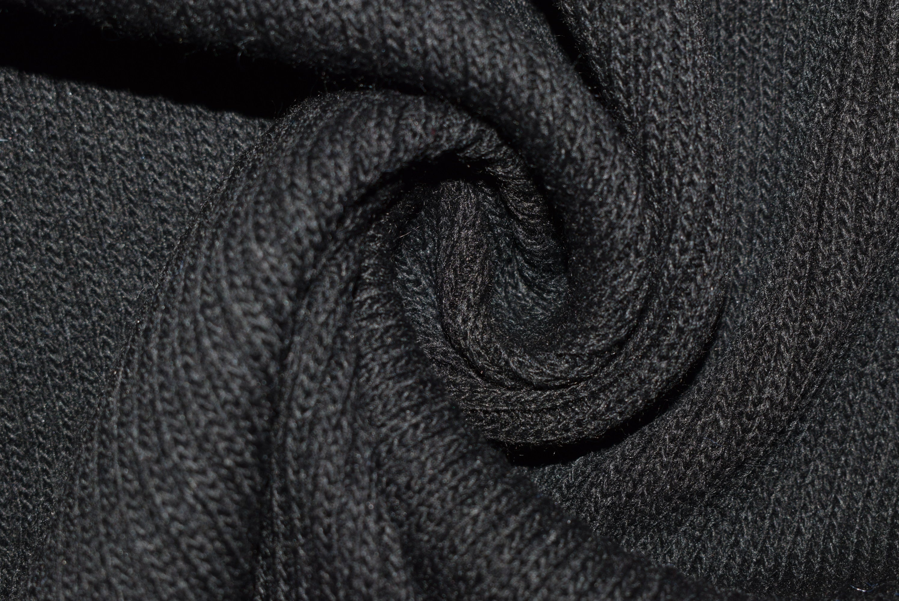 Wool Mix Rib Knit - Black – Anglian Fashion Fabrics