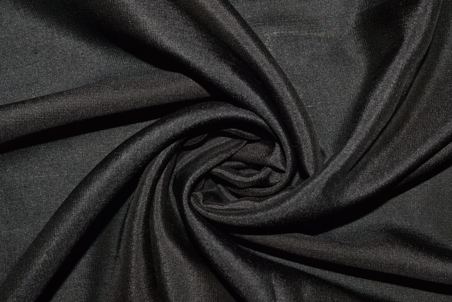 Fine Silk 'Shantung' - Black