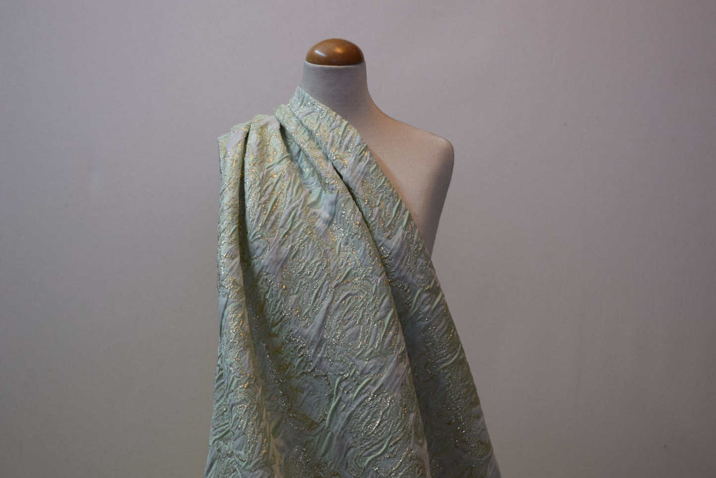 Eau-de-Nile Cloque Jacquard