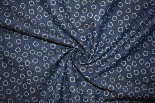 Daisy Print Chambray
