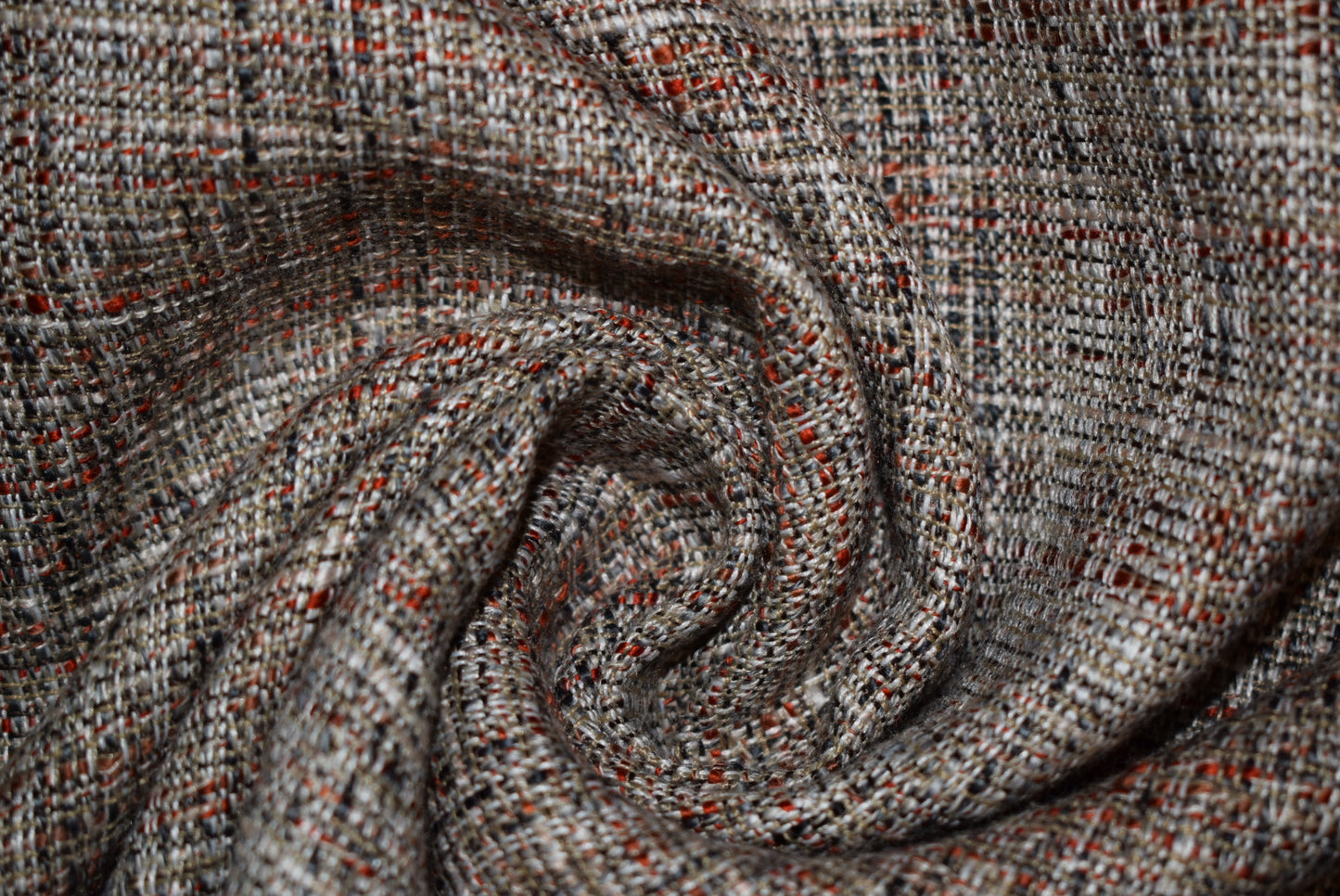 Rust Linen-Mix Tweed