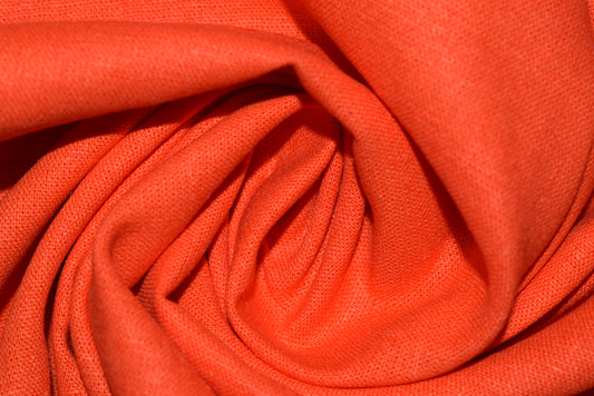 Orange Linen & Viscose Mix