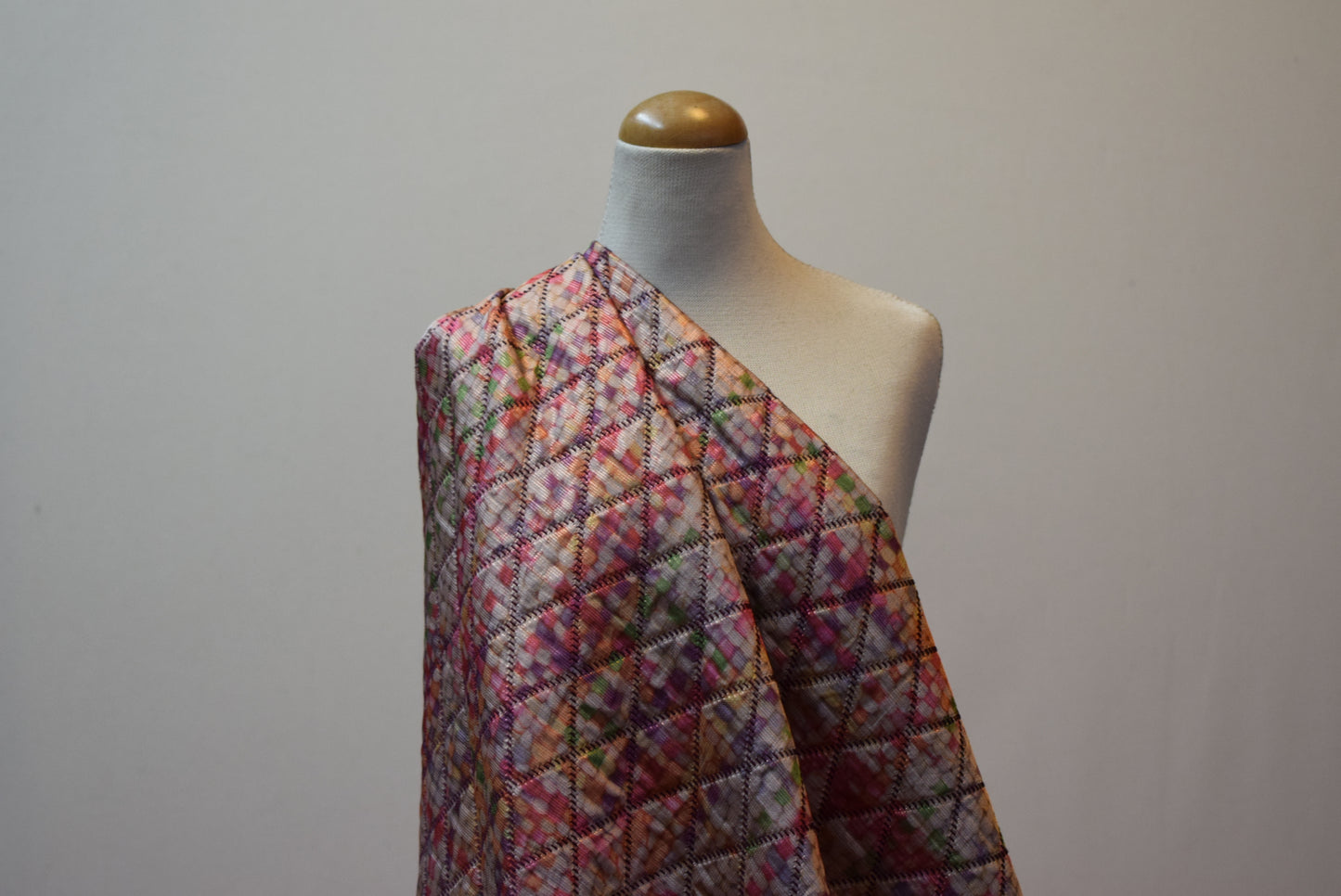'Faux' Quilting Tweed - Pink