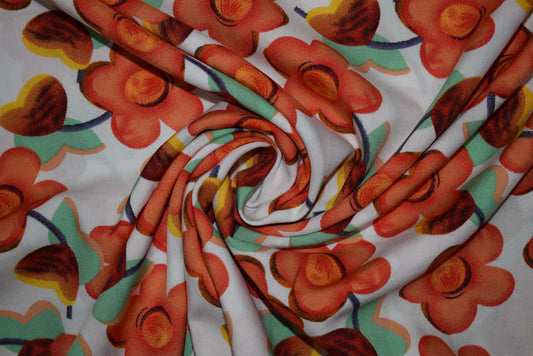 'Ditzy Daisy' Print - Red