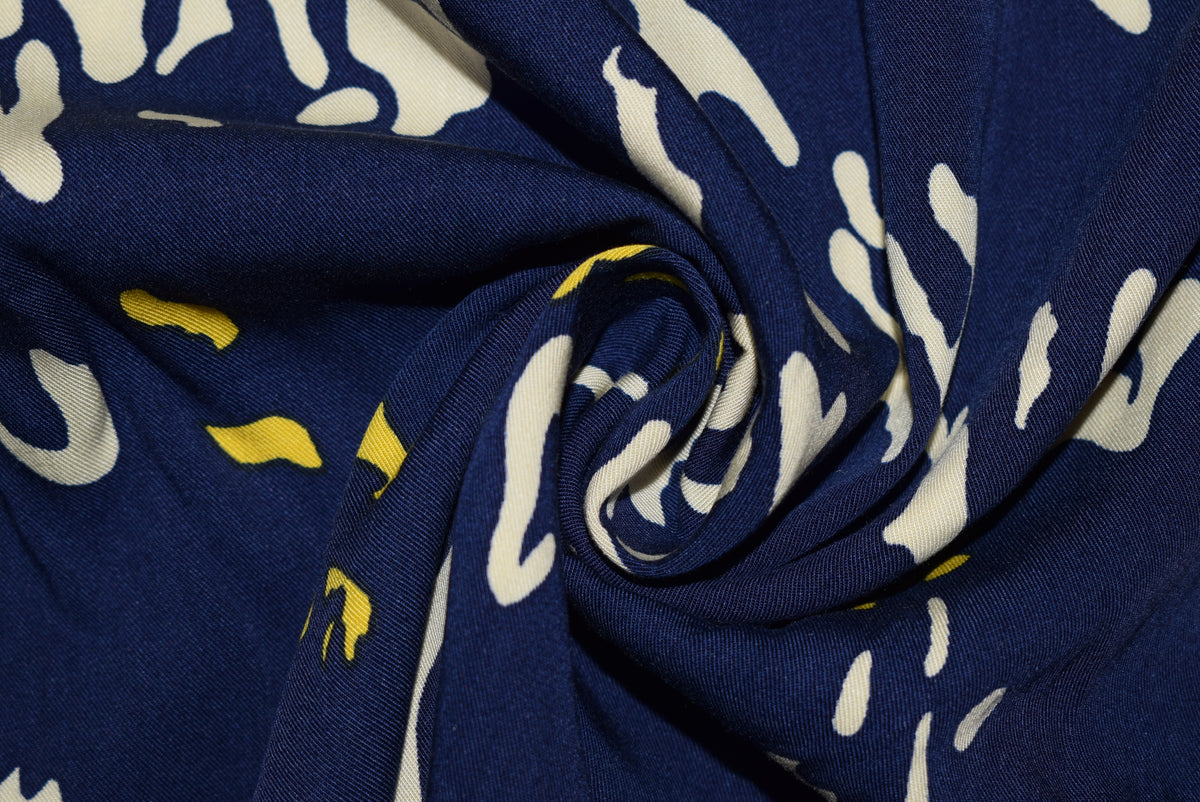 Fabric Blue Ripple 'Moonlight Ripple' - Blue – Anglian Fashion Fabrics