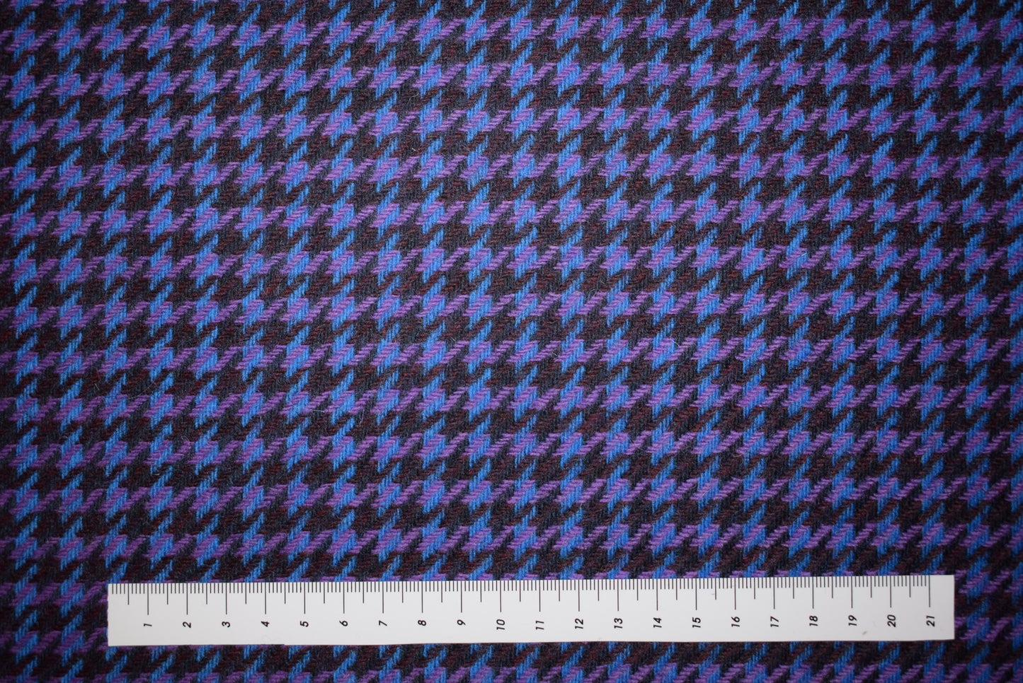 Purple & Royal Dogtooth Tweed