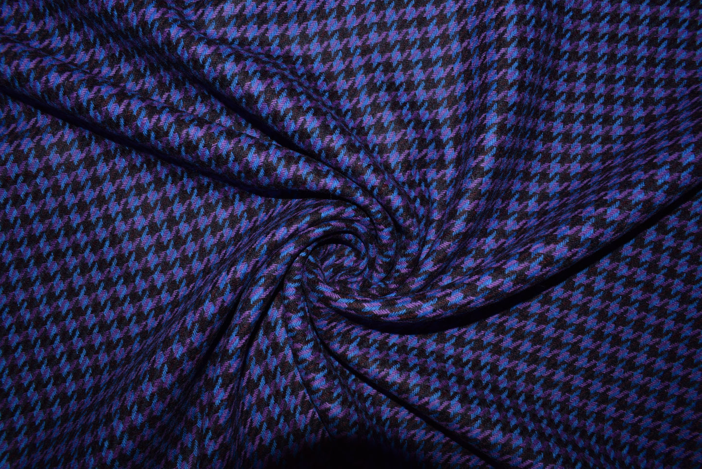 Purple & Royal Dogtooth Tweed