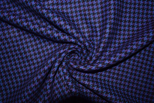 Purple & Royal Dogtooth Tweed