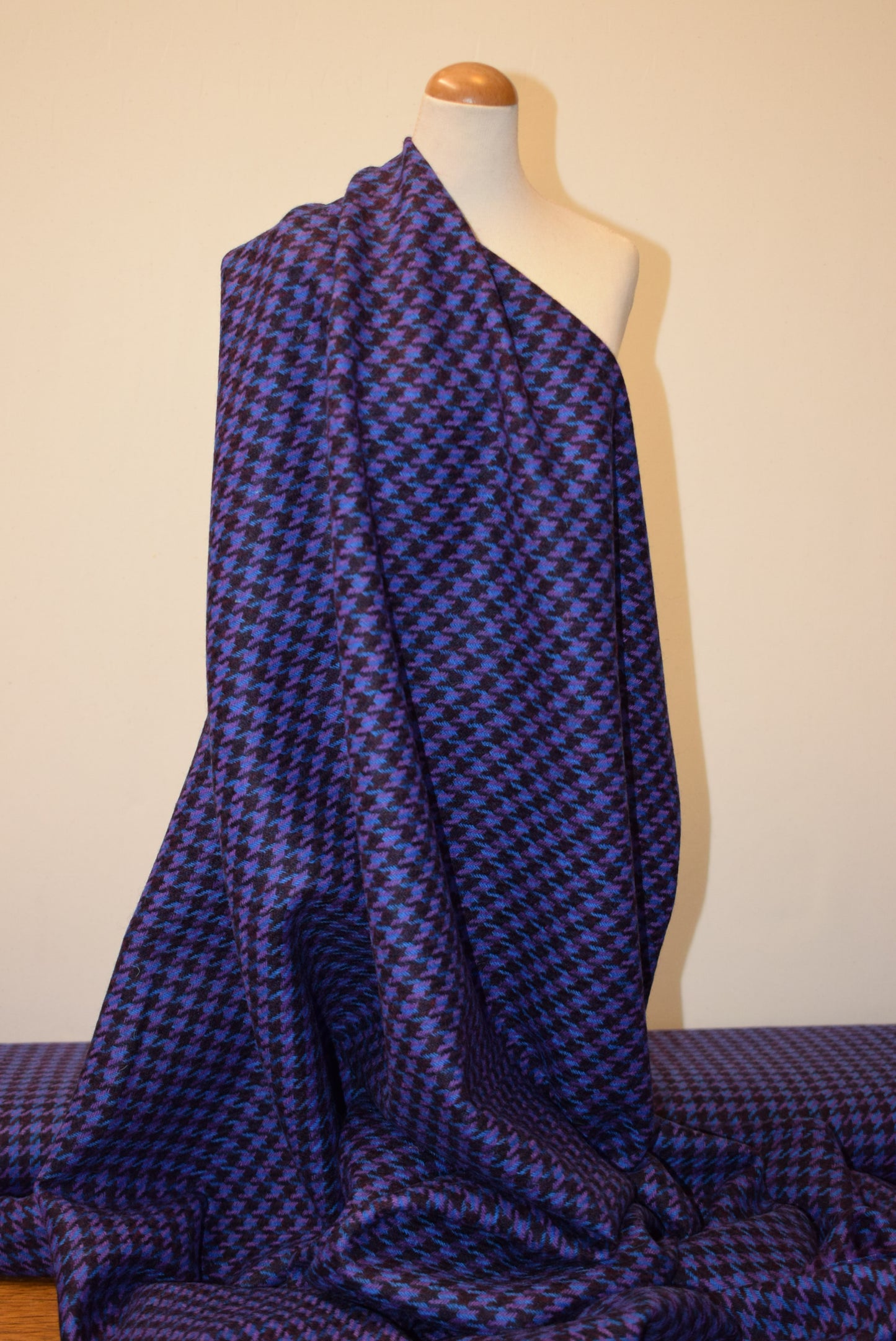 Purple & Royal Dogtooth Tweed