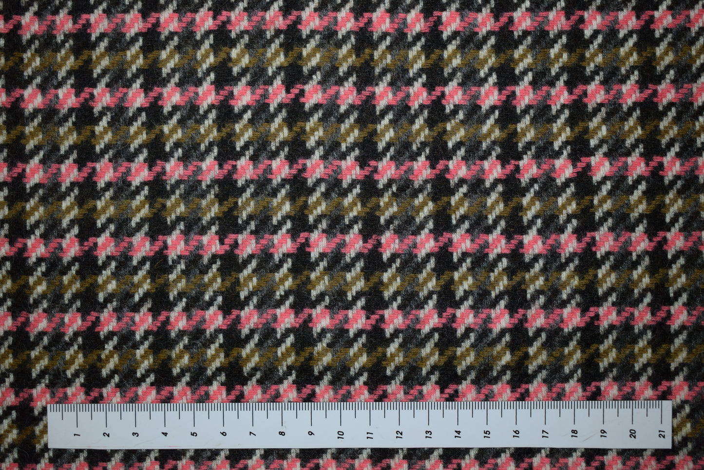 Pink & Sage Dogtooth Tweed
