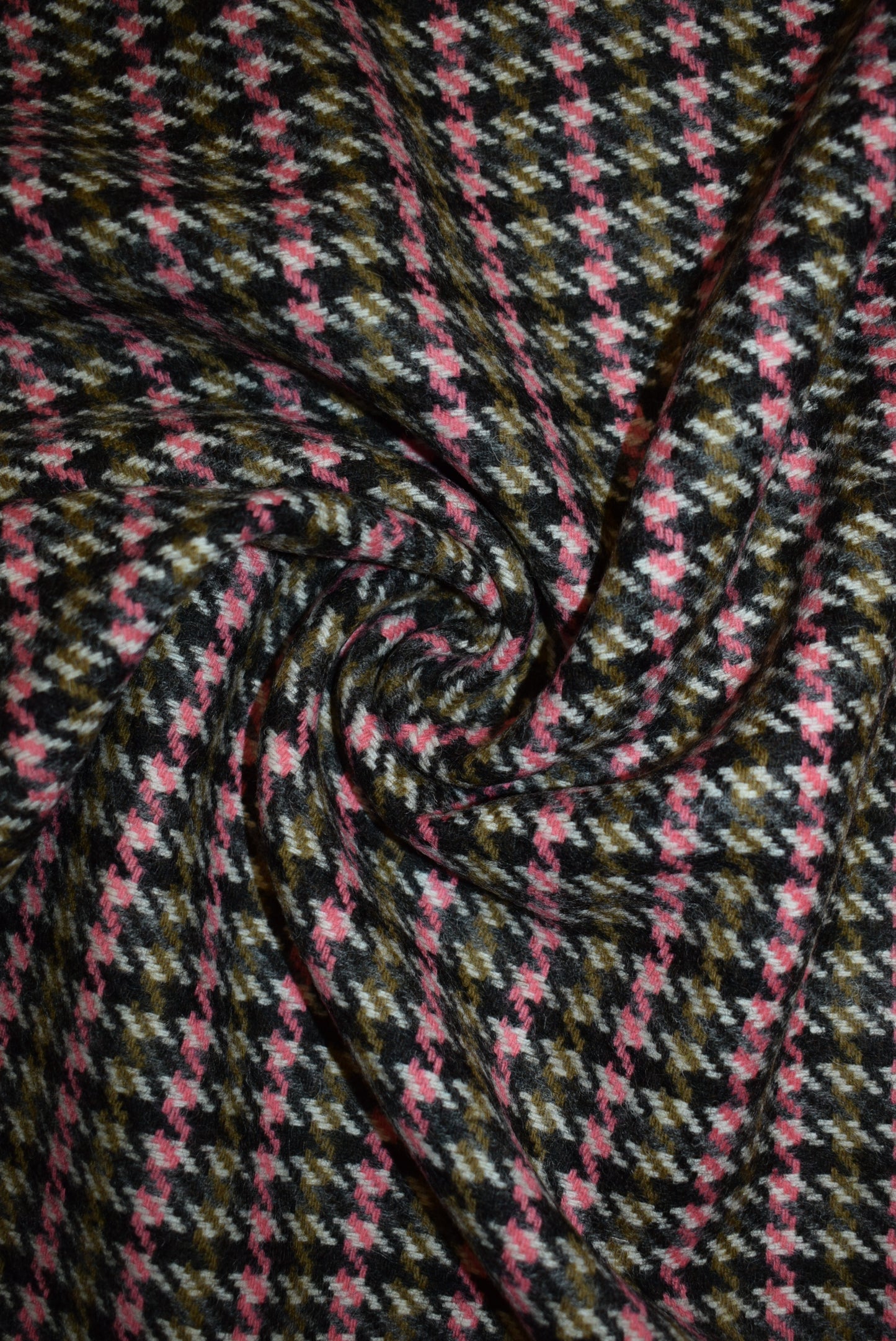 Pink & Sage Dogtooth Tweed