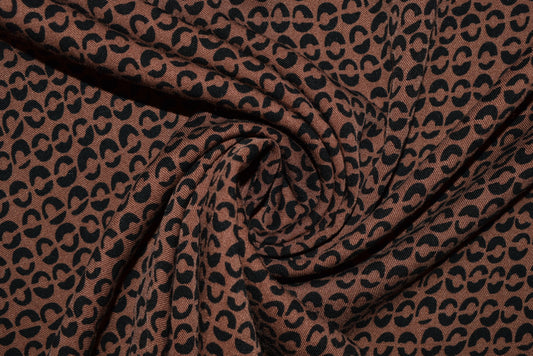 'Broken Dots' Twill Print - Pecan