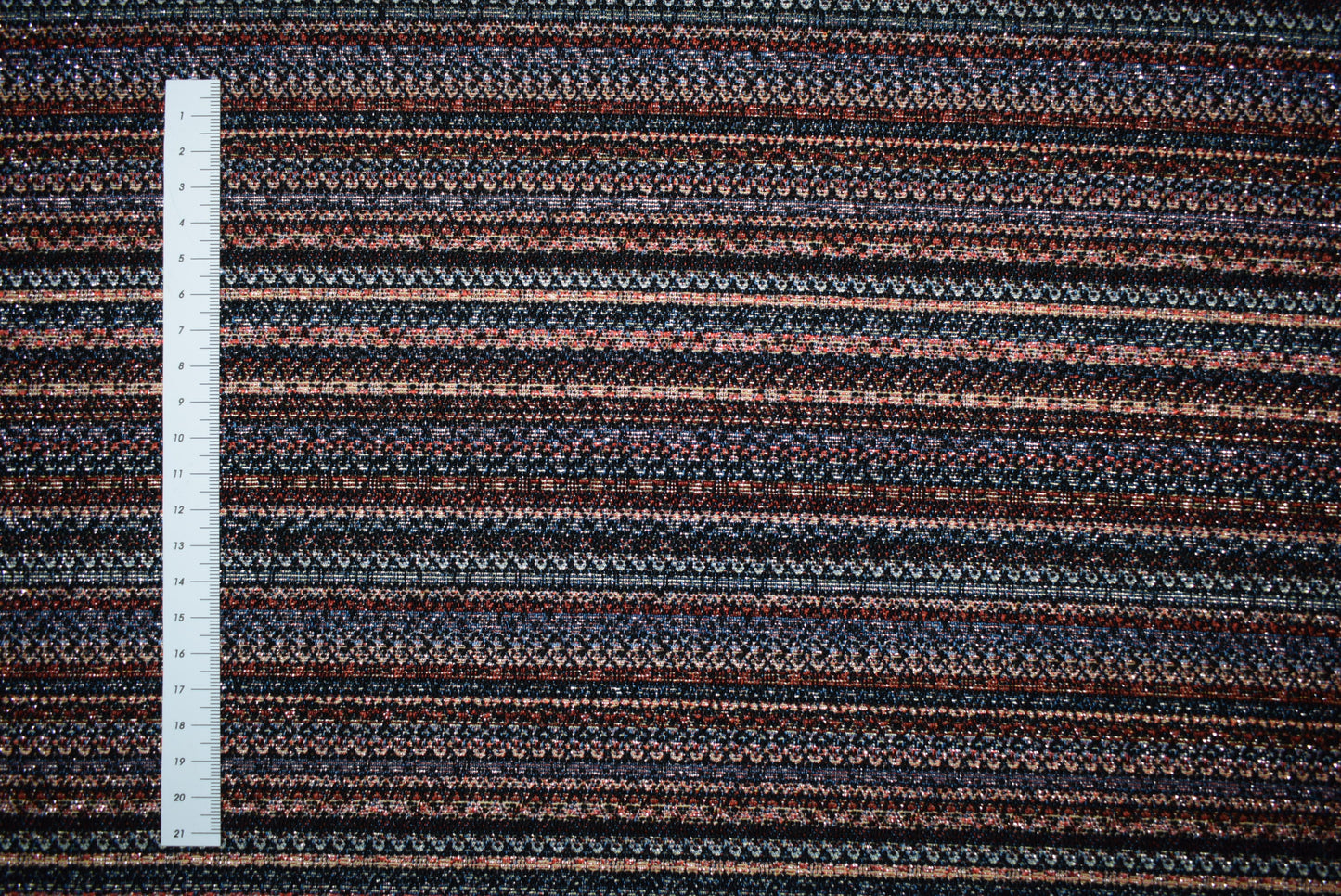 Metallic Cross-Stripe Jacquard