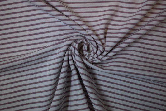 220grms Stripe Jersey - Rose /Ivory