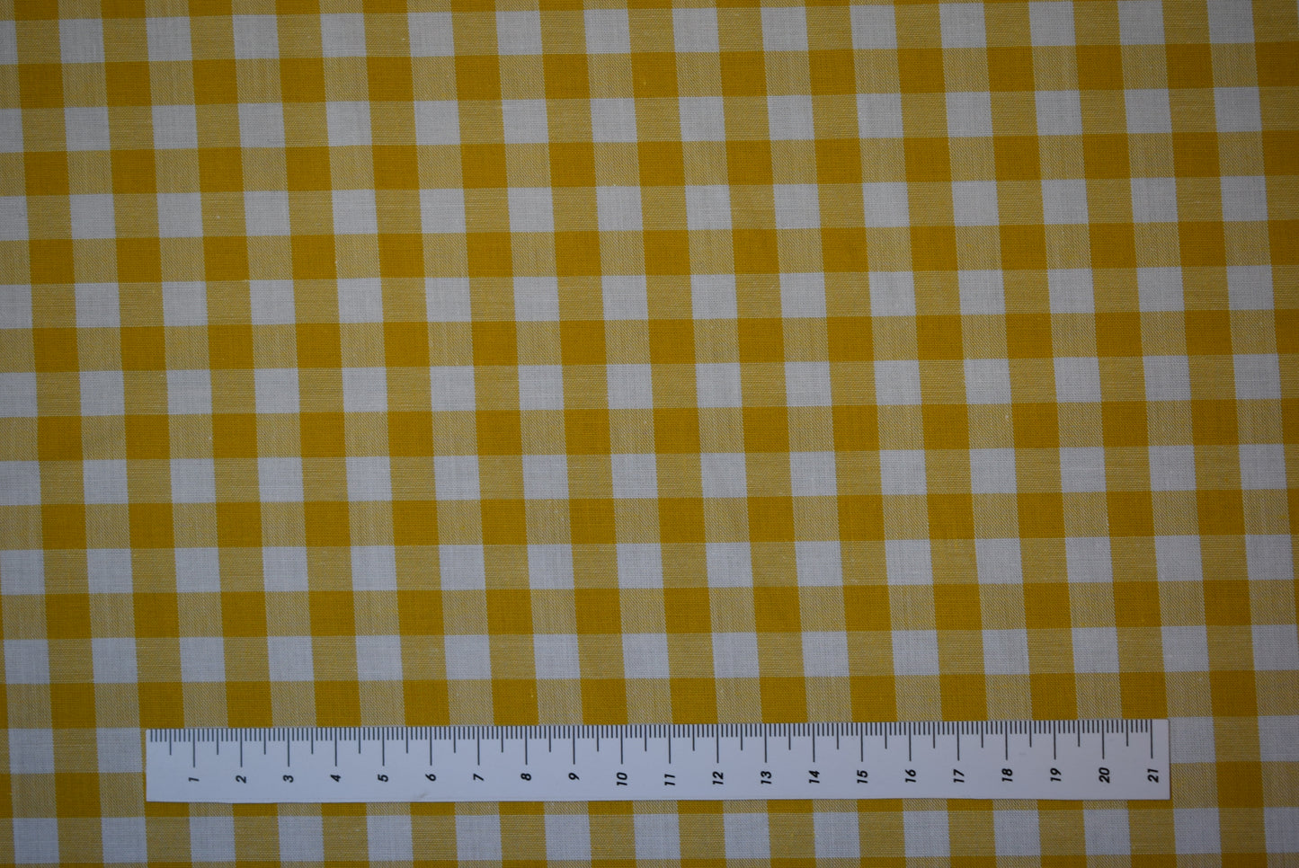 Yarn Dyed 1cm Gingham - Ochre