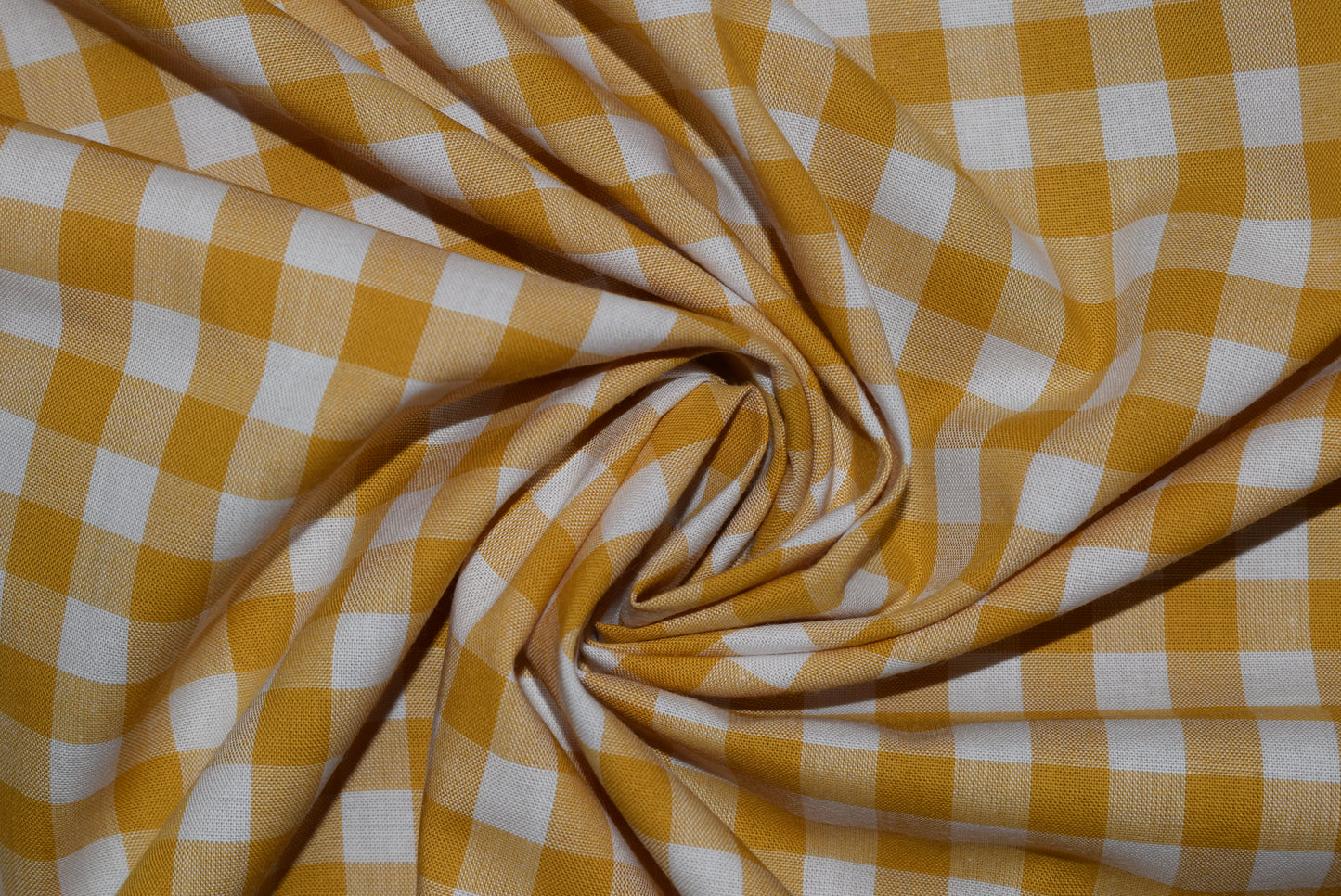 Yarn Dyed 1cm Gingham - Ochre