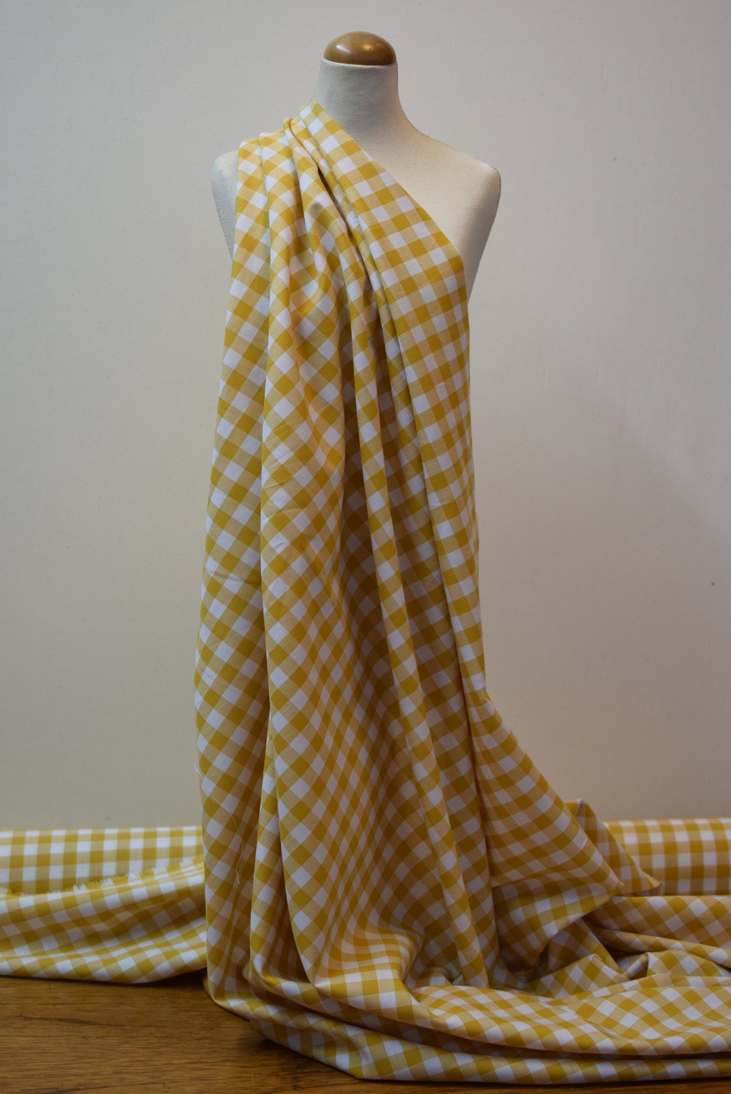 Yarn Dyed 1cm Gingham - Ochre