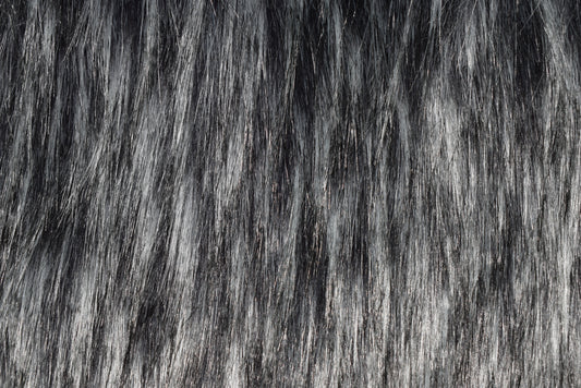 Luxury Faux Fur Strip - 'Courchevel' Grey Tipped