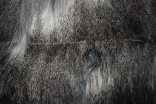 Luxury Faux Fur Strip - 'St Moritz' Grey