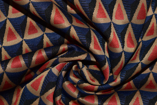 'Pia' Jacquard - Blue