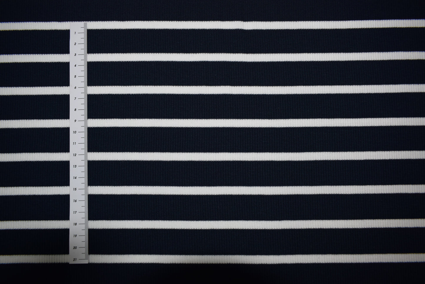 Navy/White Ribbed Jersey