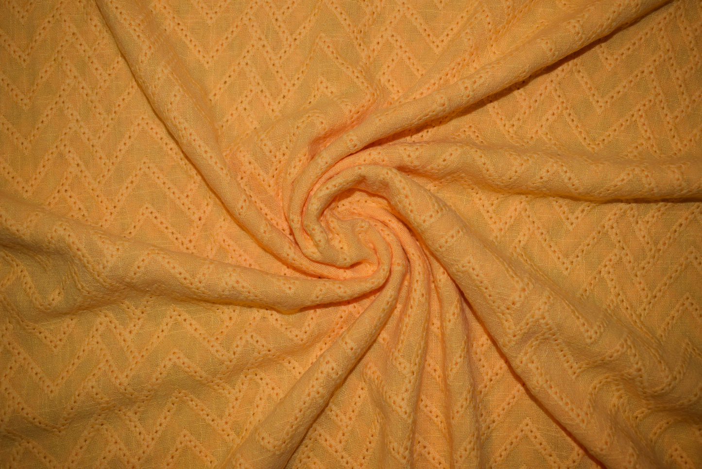 Chevron Embroidered Slub Cotton