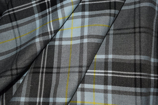 Sky/Black Tartan Check