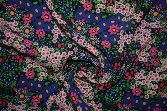'Cilla' Printed Crepe - (Fabric Godmother Collection)