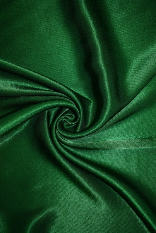 'Bardot' Viscose Satin - Emerald (Fabric Godmother Collection)