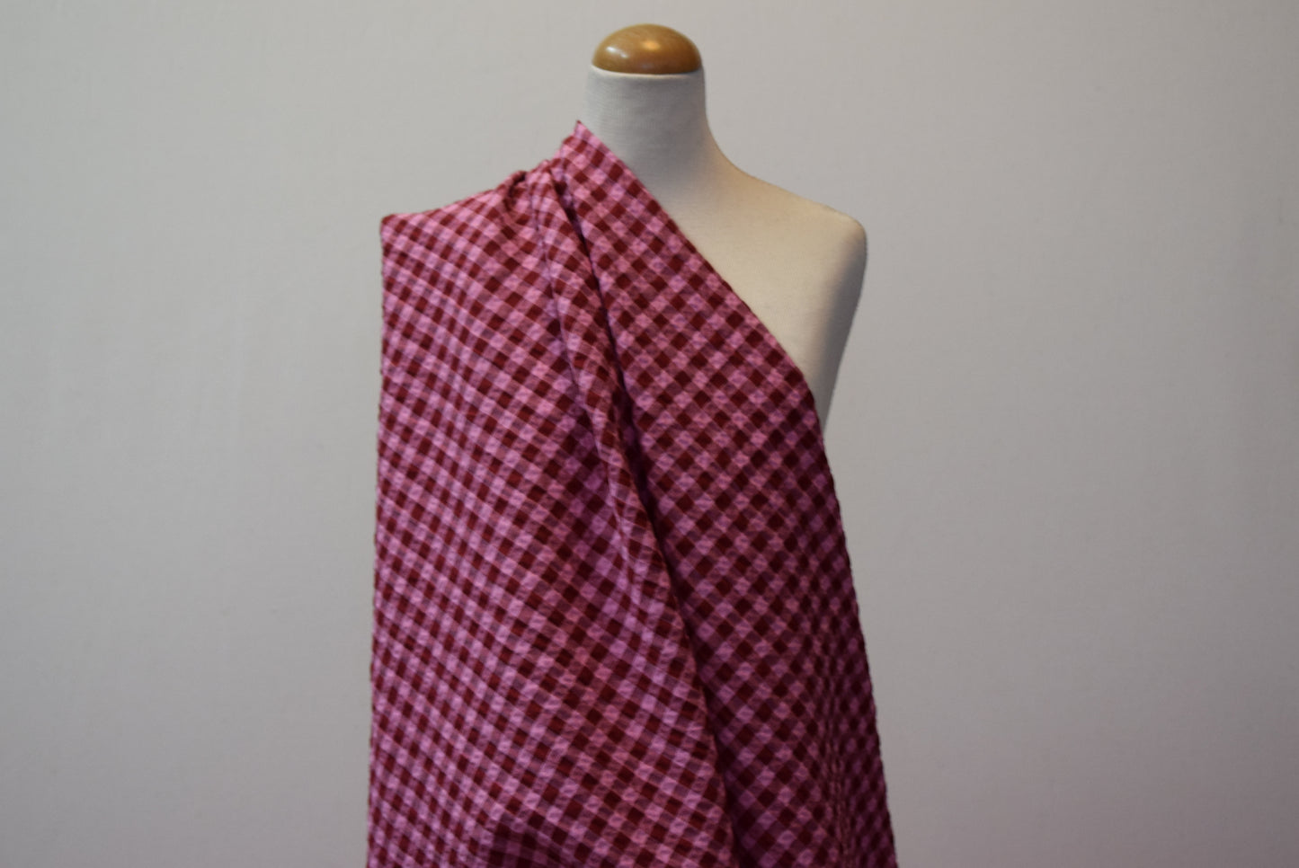 'Rowan' Seersucker - Moss & Navy (Fabric Godmother Collection)