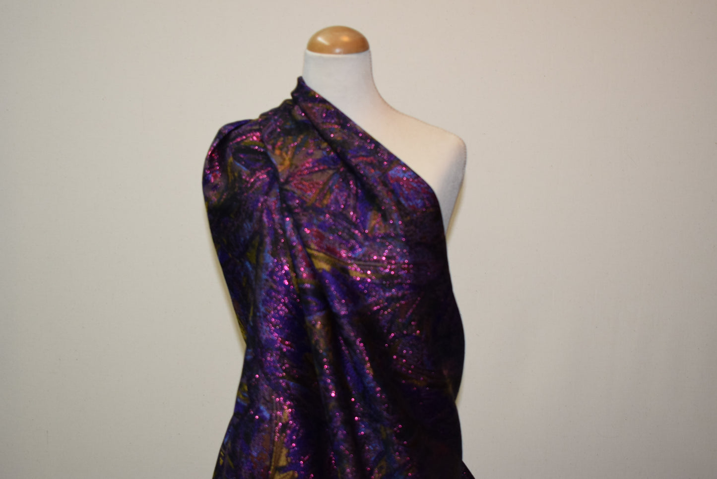 'Exotica' Metallic Brocade - Purple