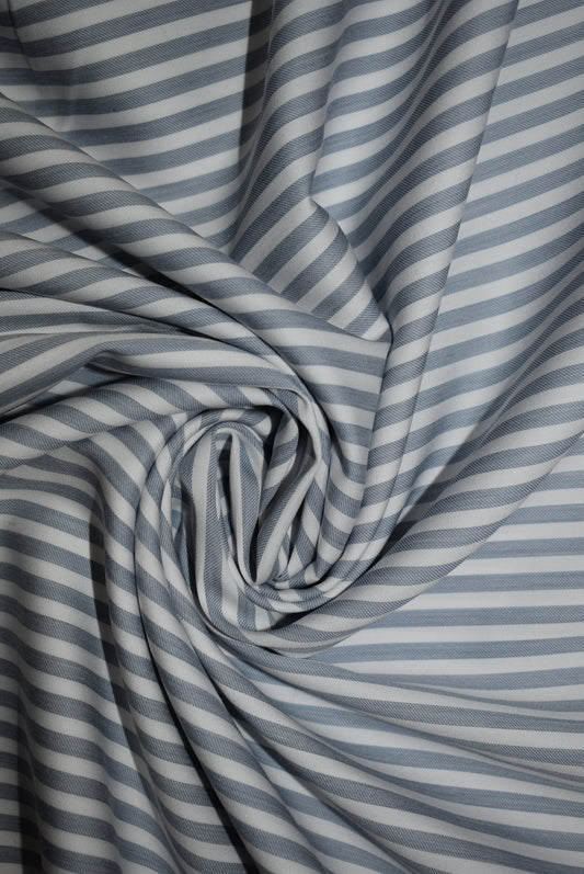 Tencel Mix Stripe - Silver