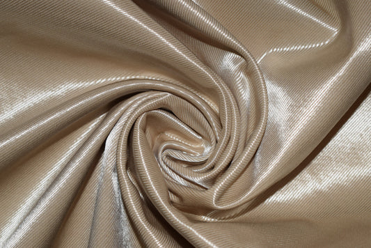 Pale Gold Stretch Sateen