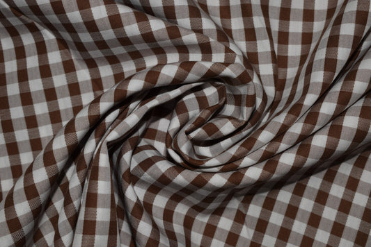 Gingham Shirting - Brown