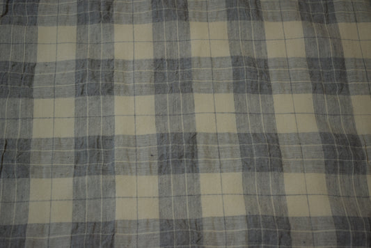 'Quadro' L/C Crinkle Check - Grey