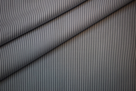 Grey Italian Stripe Shirting