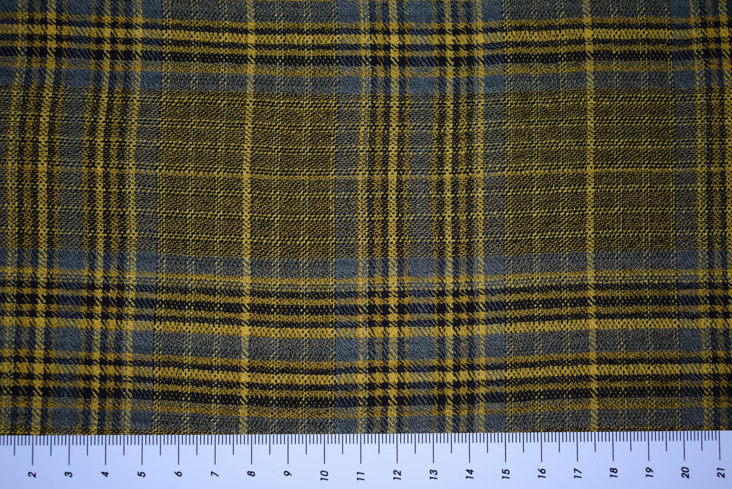 Ochre/Seagreen Crinkle Check 'A'