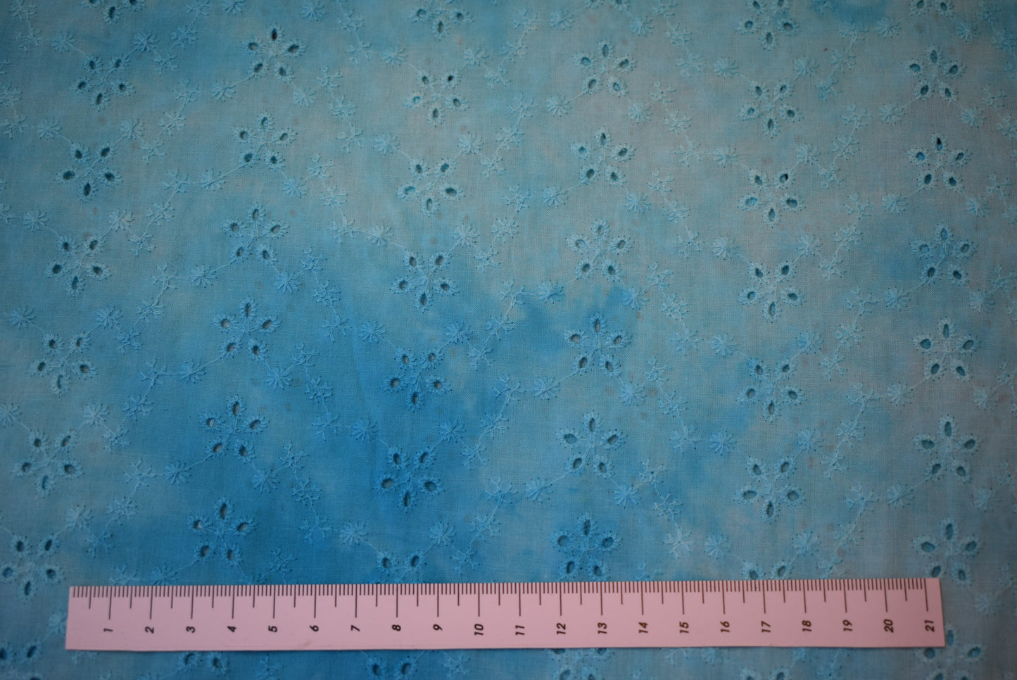 Tie-Dye Broiderie Anglaise - Turquoise