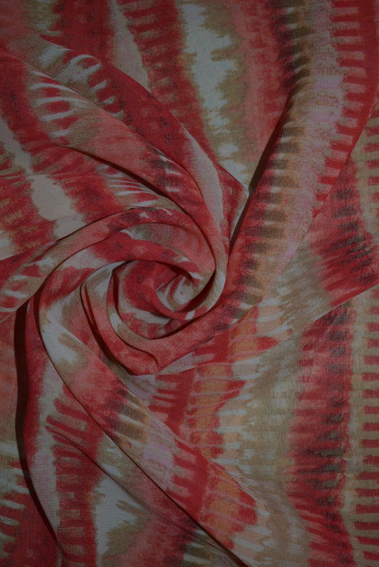 'Horizon' Georgette - Green
