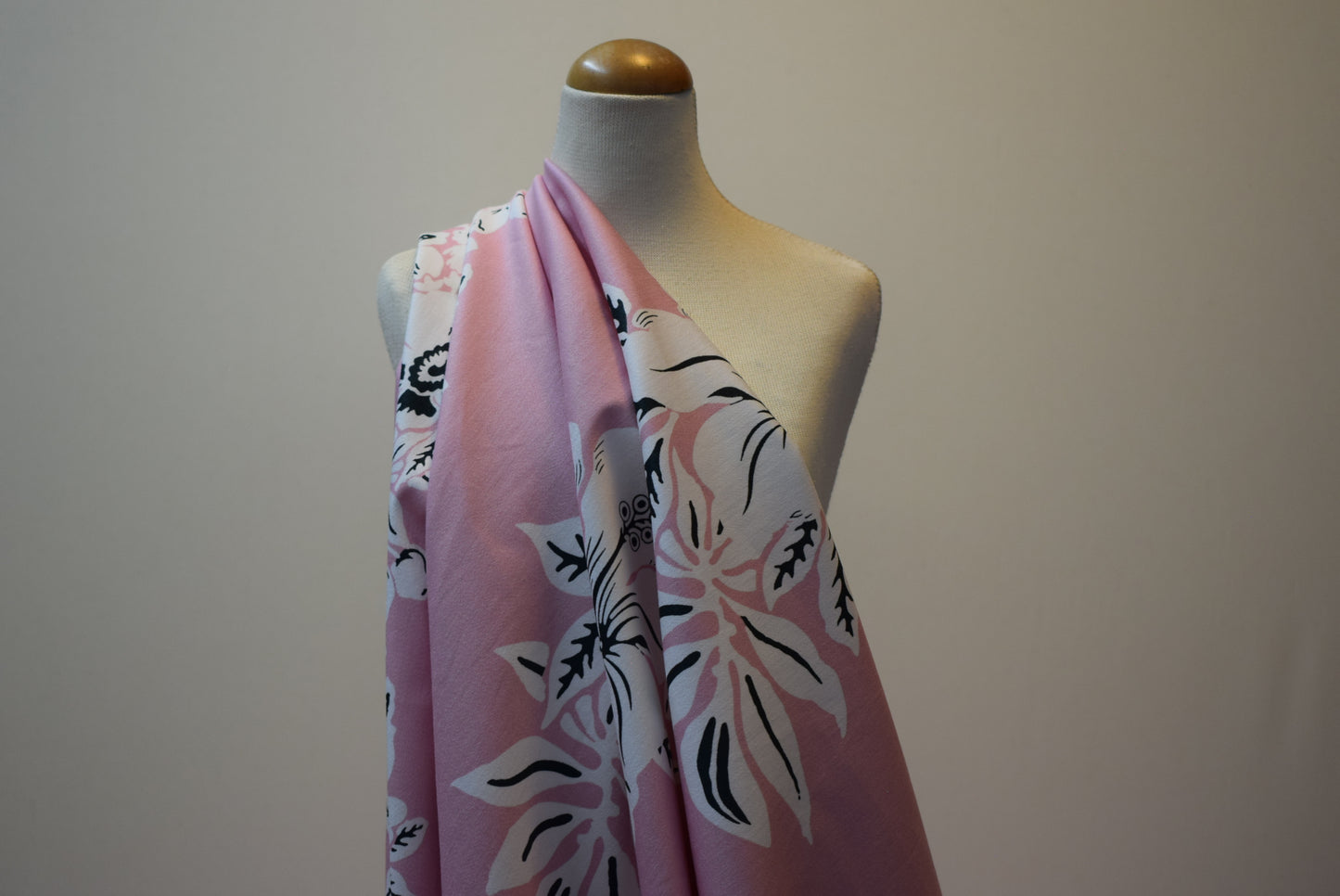 'Hibiscus' stretch sateen - pink