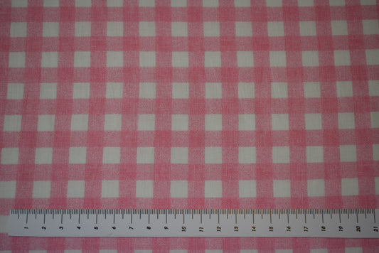 Pink Gingham - Sateen