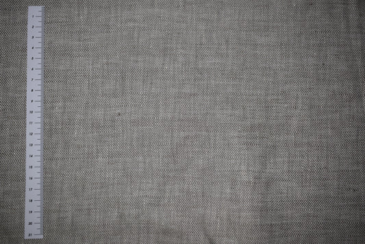 Grey crosswise* herringbone linen *use width for length